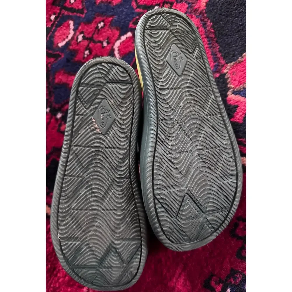 Chaco Chillos Slide Waterproof Sandals Kids 4 Scarab Gray & Lime